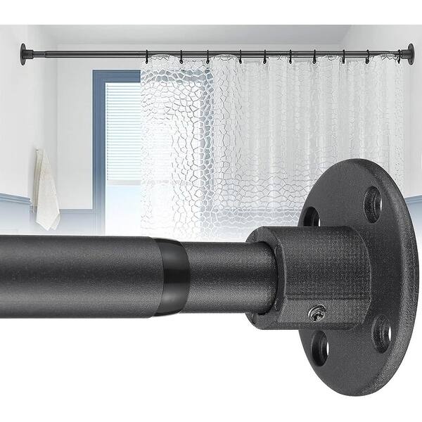 Duty Shower Rod - Shower Curtain Rod Wall Mounted - Black - Bed Bath & Beyond - 39895983