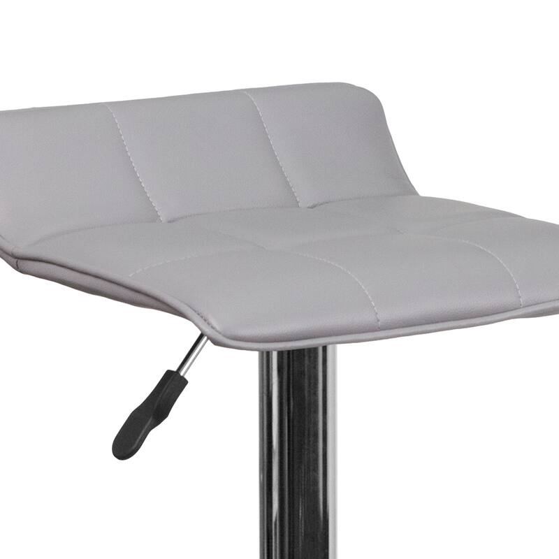 Contemporary Vinyl Adjustable Height Bar Stool - 34.5 to 43"