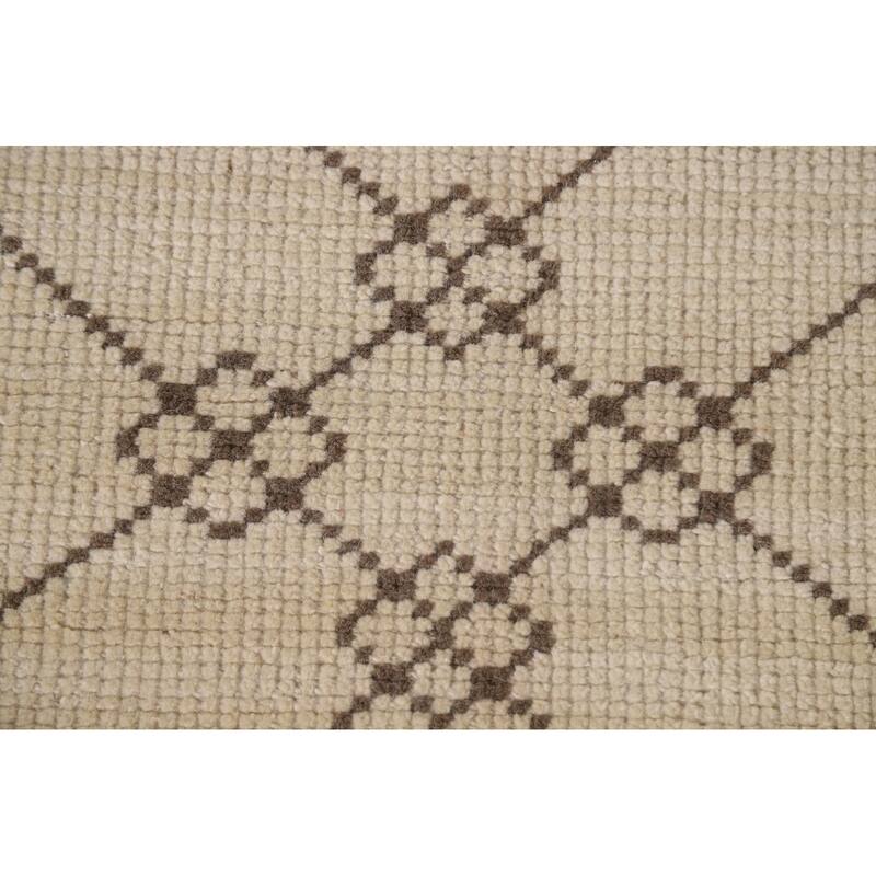 Geometric Moroccan Oriental Area Rug Bedroom Handmade Wool Carpet - 4'9"x 7'10"