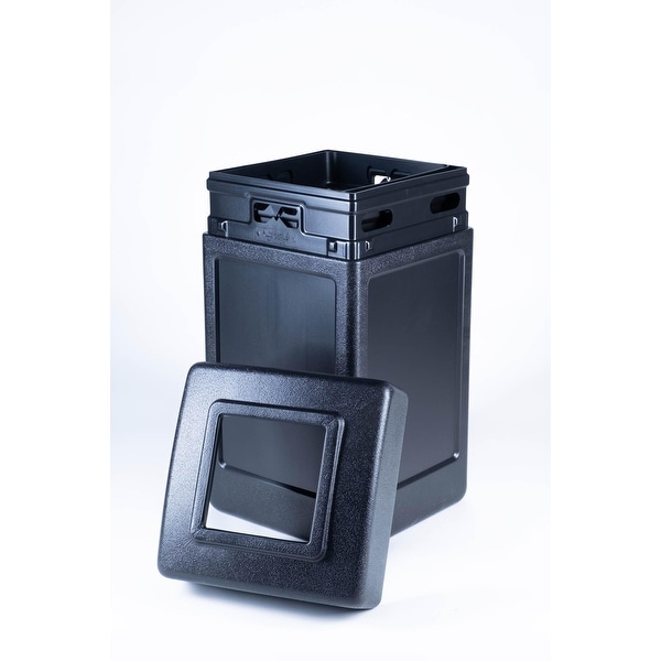 38 Gallon Square Waste Container Color Beige