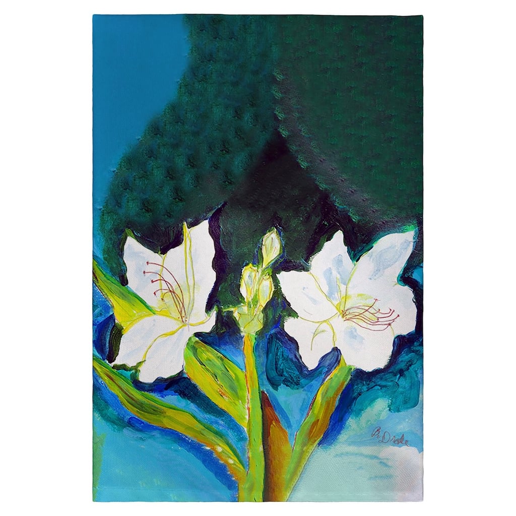 White Lilies Guest Towel - 20x20