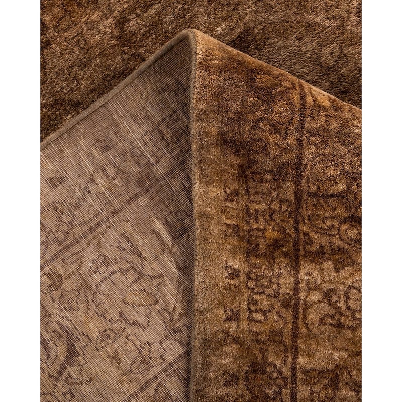 Contemporary Overdyed Wool Hand Knotted Area Rug - 6' 2" x 9' 1"