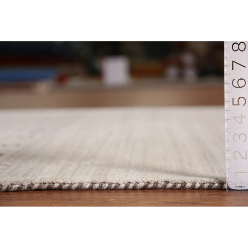 Animals Gabbeh Indian Area Rug Handmade Wool Carpet - 5'1" x 7'9"