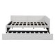 preview thumbnail 42 of 98, L-Shaped Backrest Daybed Upholstered Daybed Frame Classic Wood Slats Design with 2 Storage Drawers or Trundle, Full Size