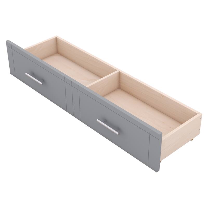 Full Size Murphy Bed with Shelves, Drawers, and LED Lighting