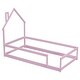 preview thumbnail 9 of 24, Twin Size Wood Bed With House-Shaped Headboard Floor Bed With Fences
