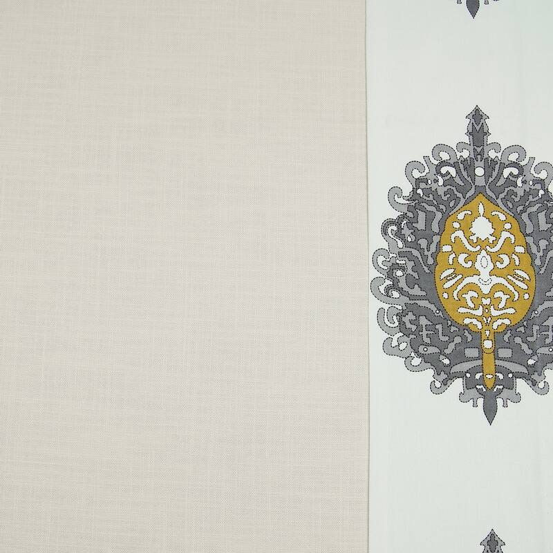 Exclusive Fabrics Mayan Solid Cotton Bordered Curtain (1 Panel)