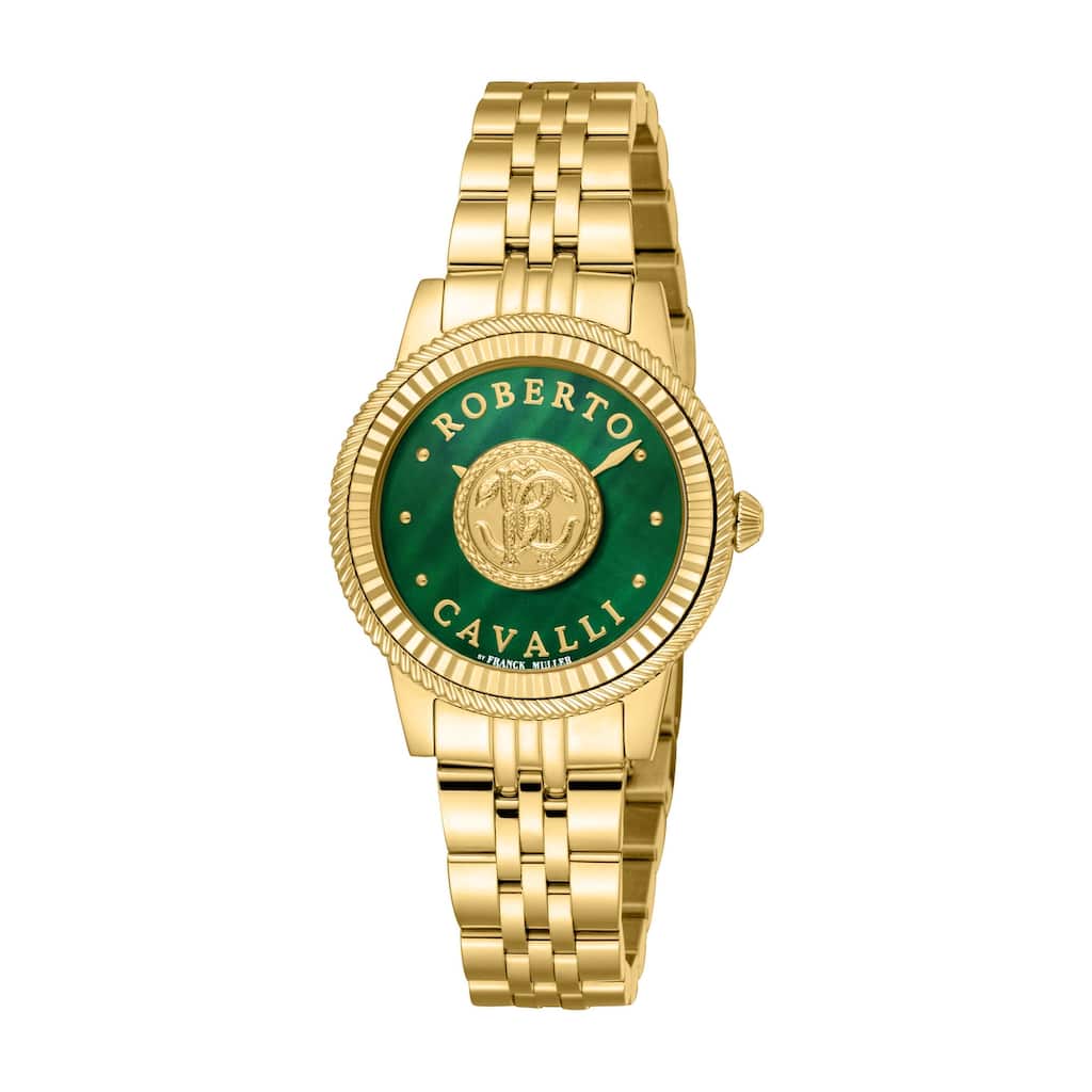 Roberto Cavalli by Franck Muller Women RV1L228M0061 Swiss Quartz Watch - Gold-Tone