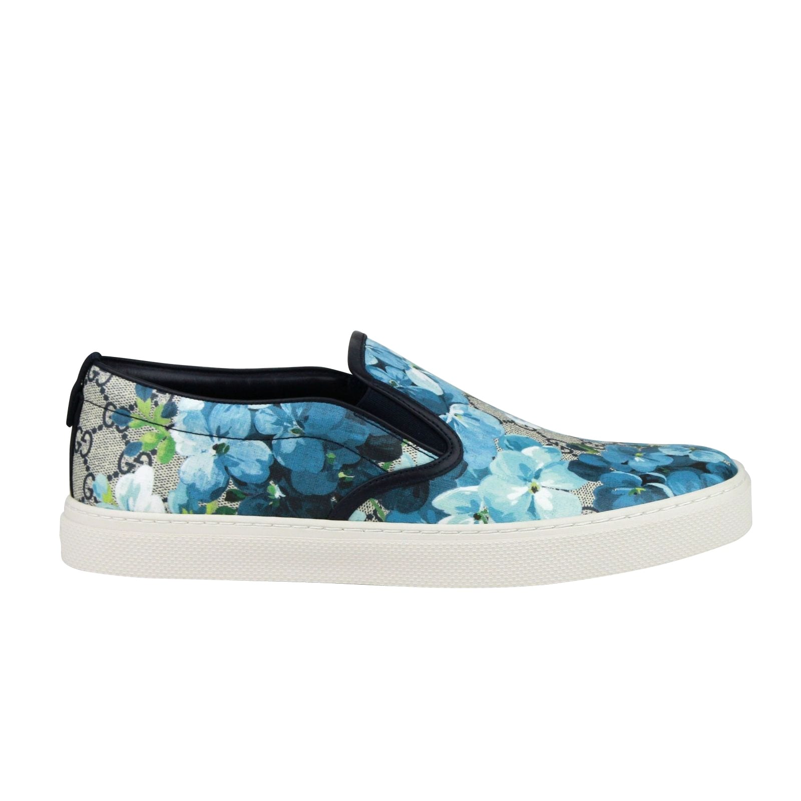 gucci blue flower shoes