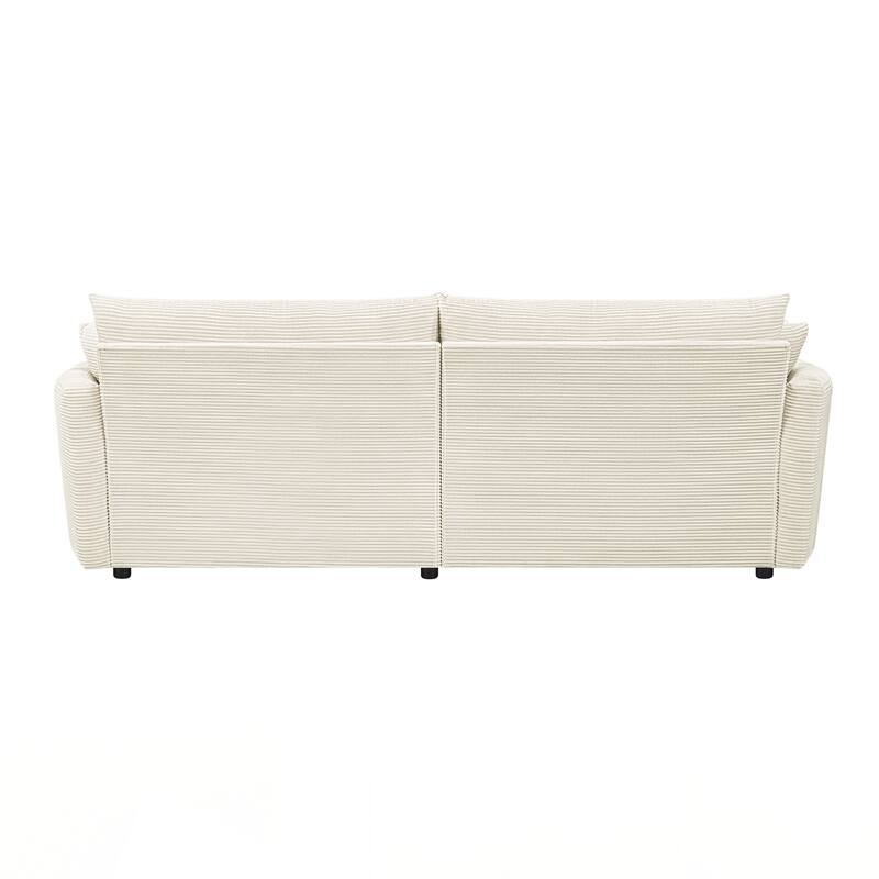 102.3" Sofa Bed Upholstered Sofa Couch with Deep Seat and USB Ports for Living Room