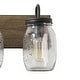 preview thumbnail 8 of 10, Modern Farmhouse Mason Jar 3-Light Bathroom Vanity Lights Glass Wall Sconces - 18"L x 9.5" W x 8"H