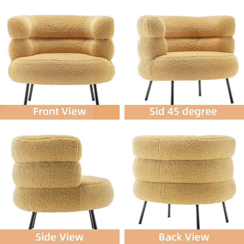 XINMICS Modern Accent Chair Upholstered Armchair for Living Room, Bedroom