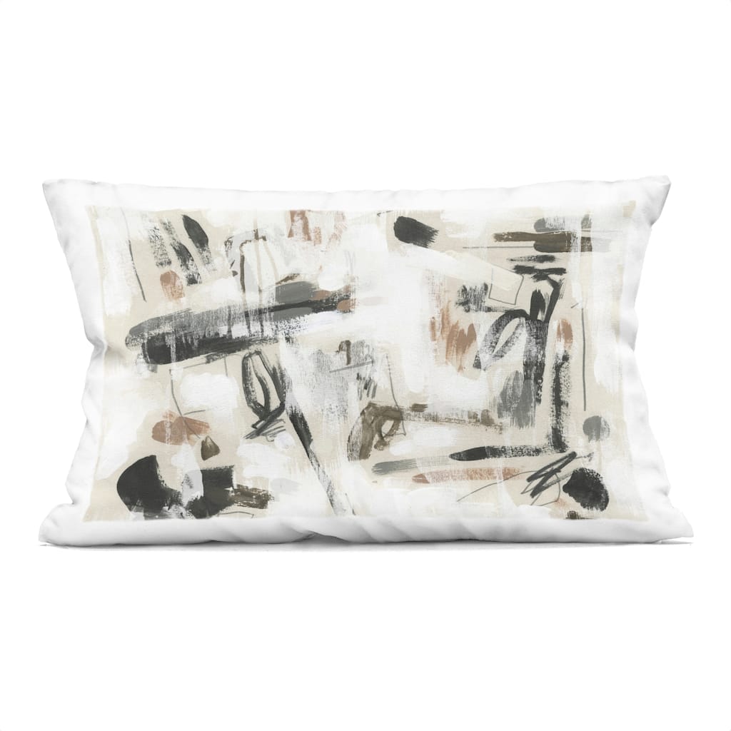 Stupell Subtle Abstract Brush Strokes Decorative Printed Throw Pillow Design by June Erica Vess