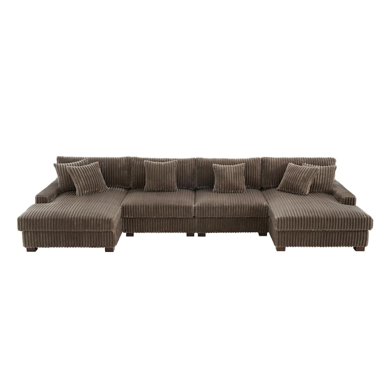 Anne 150" W Oversized Upholstered Modular Sectional Sofa