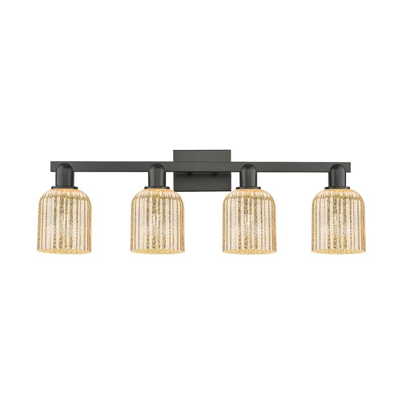 Innovations Lighting 716-4W-11-32 Bridal Veil Vanity Bridal Veil 4 - Matte Black / Mercury