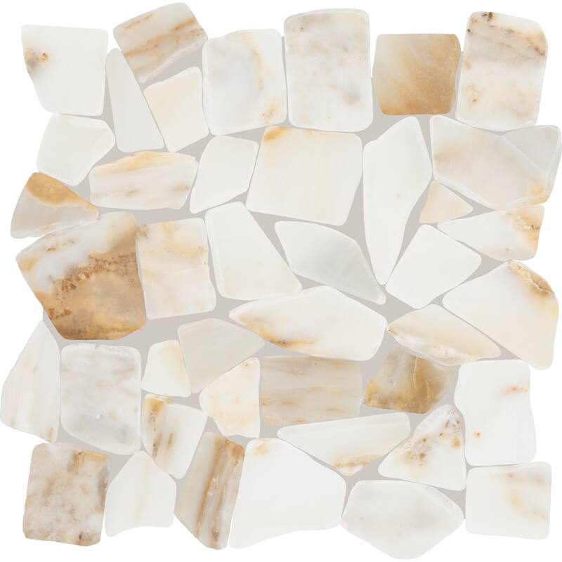 Daltile Gamma Natural Stone Pebble Wall and Floor Mosaic Tile (Set of 10)