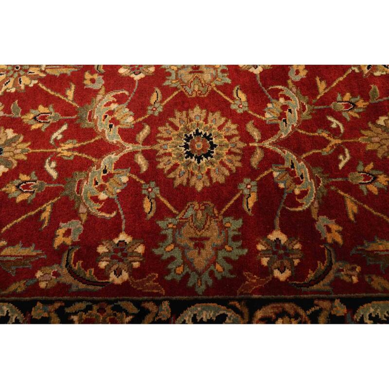 ECARPETGALLERY Hand-knotted Mirzapur Dark Red Wool Rug - 2'4 x 7'10