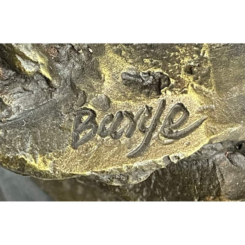 African Lion Family Wild Life Bronze Sculpture Indoor Outdoor Home Decor By Barye