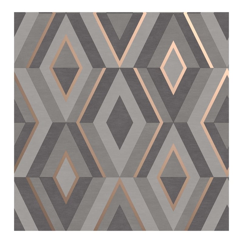 Fine Decor Shard Charcoal Geometric Wallpaper - 20.5 x 396 x 0.025