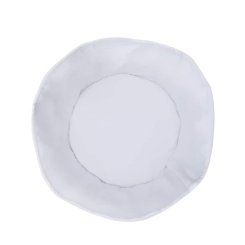 Sevita Coastal Indoor/Outdoor Navy/White Storage Basket with Handles - 21" x 21" x 21"