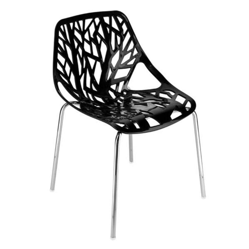 4pcs Birds Nest Style Lounge Chair Black - (21.3 x 21.3 x 33.5)"