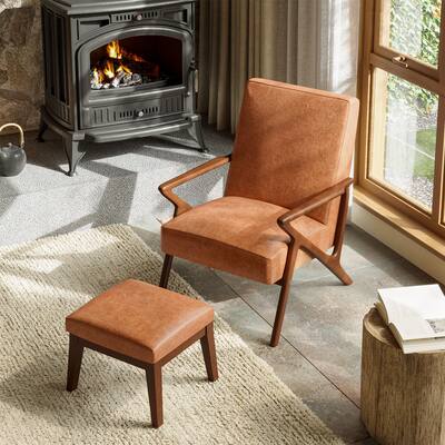 Modern PU Leather Armchair Accent Chair