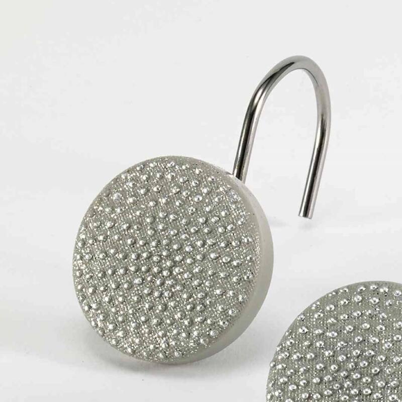 Avanti Linens Dotted Circles Shower Hooks - White