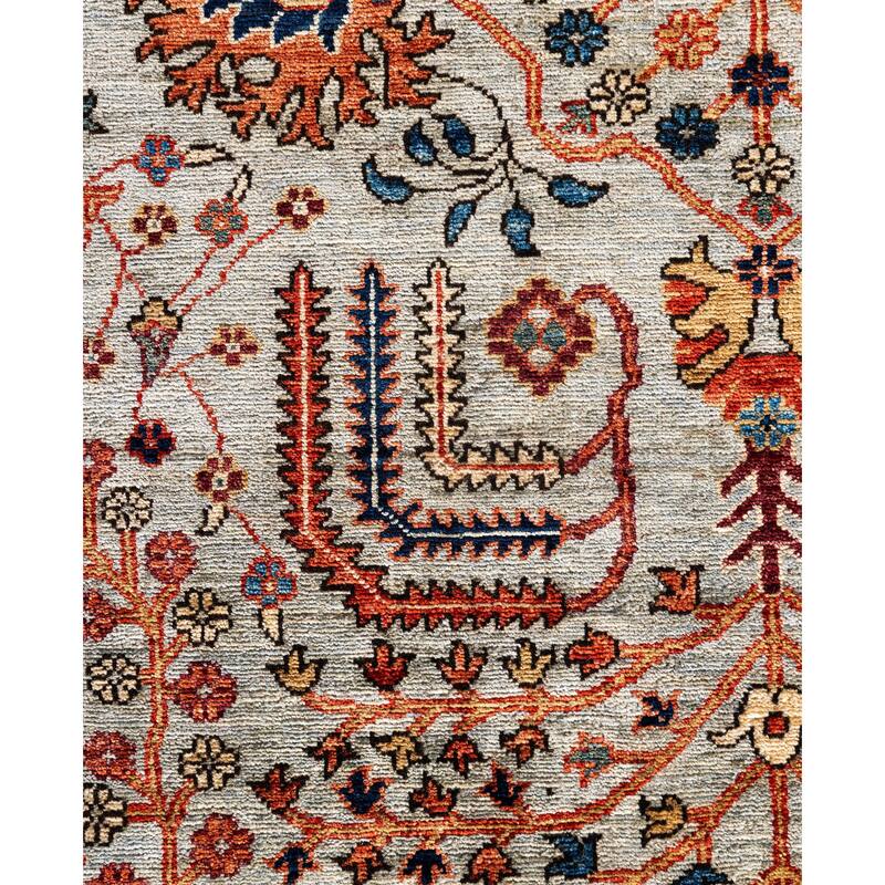 Serapi One-of-a-Kind Hand-Knotted Area Rug - Gray - 9' 2" x 11' 10"