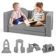 preview thumbnail 10 of 8, Gymax 8 PCS Modular Kids Play Couch Sofa w/ Suede Fabric Cover