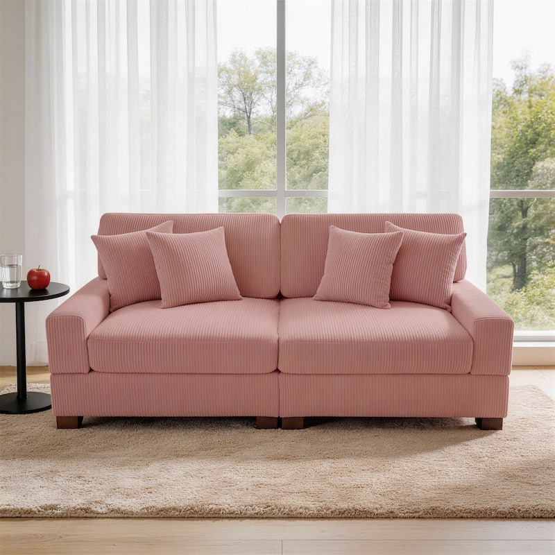 Oversized Modular Sectional Sofa Set with Pillows for Living Room