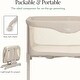 preview thumbnail 7 of 12, Evolur Kinsley Quickfold Portable Bassinet in Dark Gray, Adjustable Height, One-Step Fold, Wheels for Easy Mobility