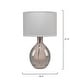 preview thumbnail 3 of 2, Alden Décor Kaia Blown-Glass Table Lamp, Grey