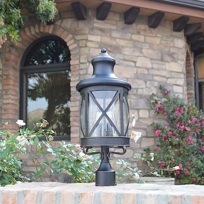 Lidia 3-Light Lantern Head - Black