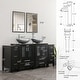 preview thumbnail 26 of 146, 72" Bathroom Vanity Set Glass Ceramic Vessel Sink Side Cabinet Combo