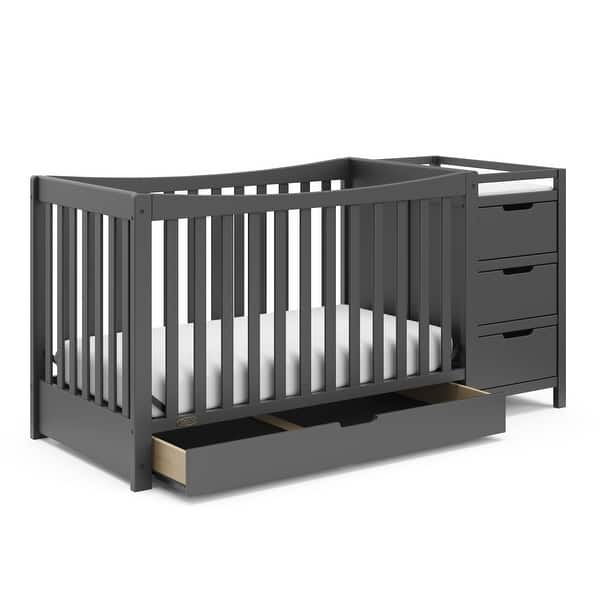 slide 2 of 56, Graco Remi 4 in 1 Convertible Crib and Changer Gray