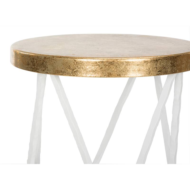 SAFAVIEH Jacklyn -30 Inch Gold/ Black Bar Stool - 15.5" x 15.5" x 30" - 16Wx16Dx30H