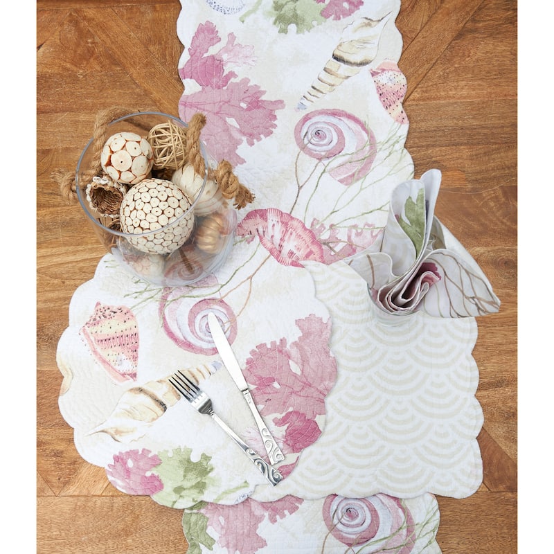 Vilano Bay Round Quilted Placemat Set 6