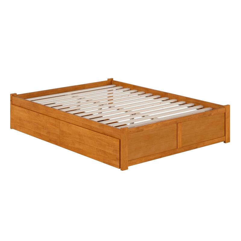 Concord Platform Bed with Footboard and Storage Drawers