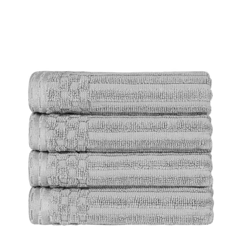 Superior Soho Ribbed Cotton Hand Towel Set of 4