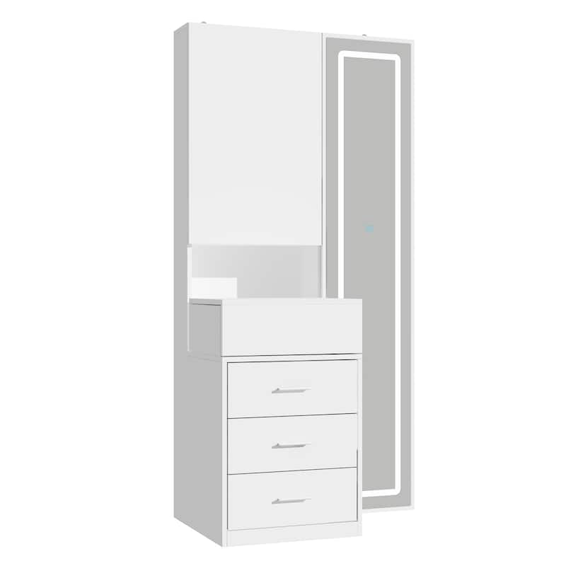 Dresser LED-Lit Vanity Dressing Cabinet with Full-Length Mirror