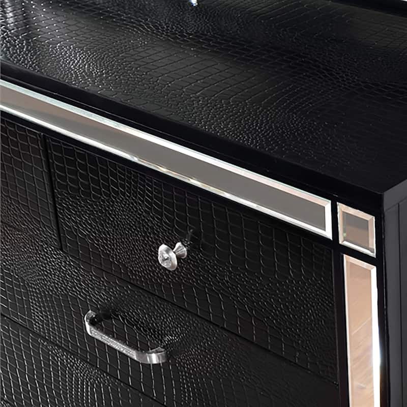 Ruff Contemporary 56-inch Wide 9-Drawer Solid Wood Dresser by Furniture of America