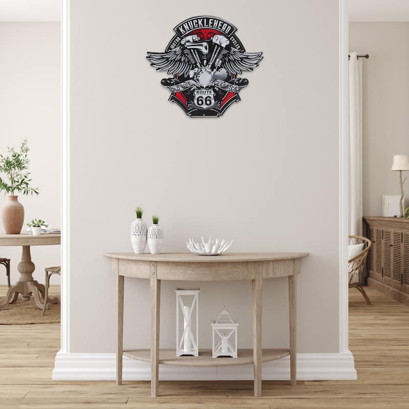 IH Casa Decor Embossed Metal Wall Sign Knucklehead - Multi