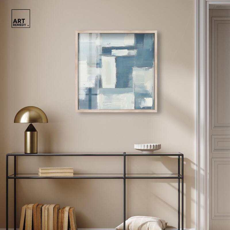 Deconstructed Blue III Shadowbox by Art Remedy