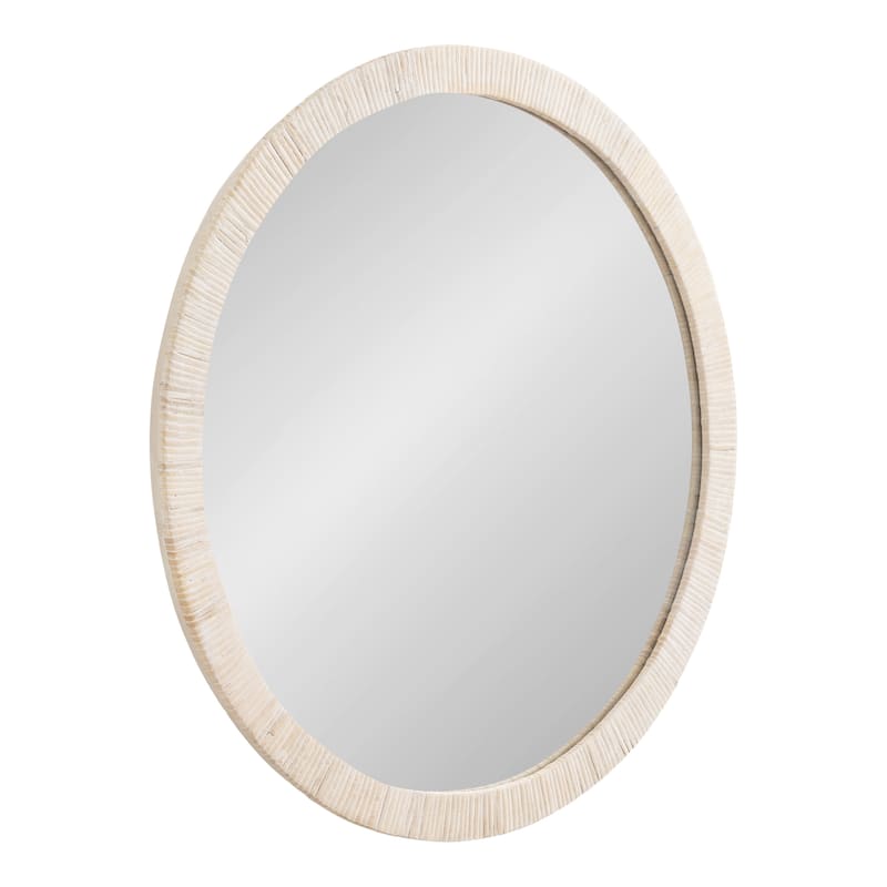 Kate and Laurel Rahfy Framed Wall Mirror - 28" Diameter