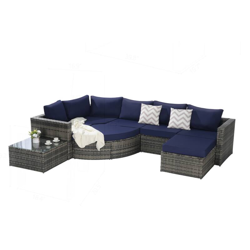 Outdoor Patio Sofa Set for Poolside Relaxation and Entertainment