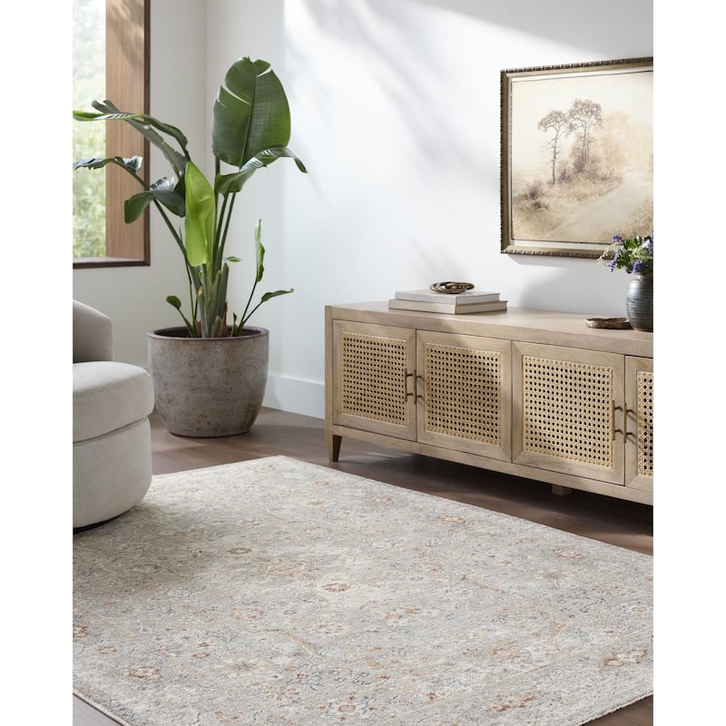 Livabliss Poem Traditional Area Rug - Slate - 2' x 2'11"