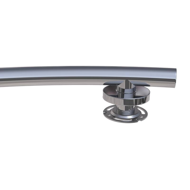 Keeney Wave Designer Grab Bar 1.25 Dia x 16 in., Polished Chrome