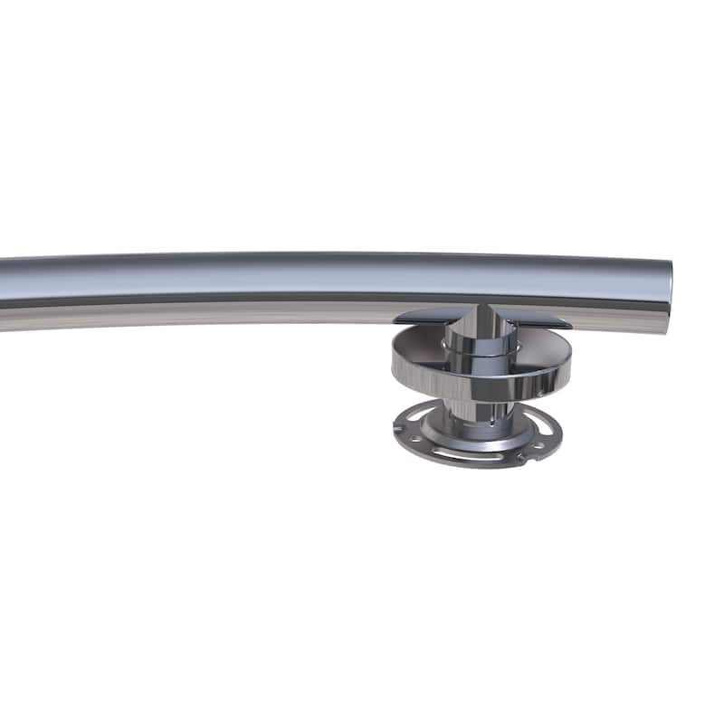 Keeney Wave Designer Grab Bar 1.25 Dia x 24 in., Polished Chrome