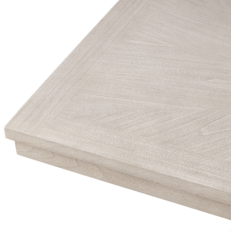 Furniture of America Yetaria Modern Farmhouse Natural 94-inch Solid Wood Extendable Dining Table