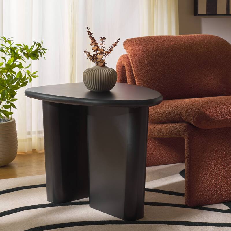 SAFAVIEH Gena End Table - 25.6 W In. x 20.8 In. D x 20.8 In. H - 26"W x 21"D x 21"H - Black